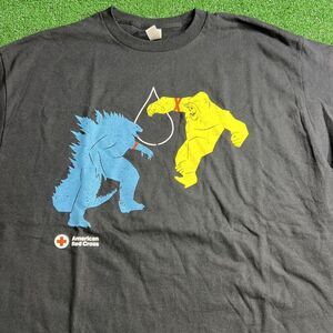 American Red Cross‎ Godzilla x Kong The Empire Black  T-Shirt Size XL